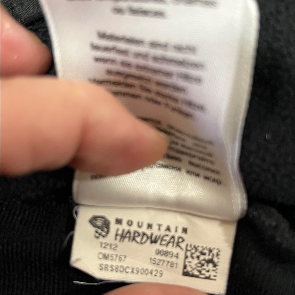 MOUNTAIN HARDWEAR FULL ZIP FLEECE JACKET BLACK SIZE MEDIUM - Picture 12 of 16